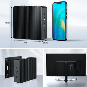 英特尔N100无风扇迷你电脑双千兆以太网6USB HDMl VGA 4G WiFi窗口7/8/10 Linux工业电脑DIN导轨防火墙