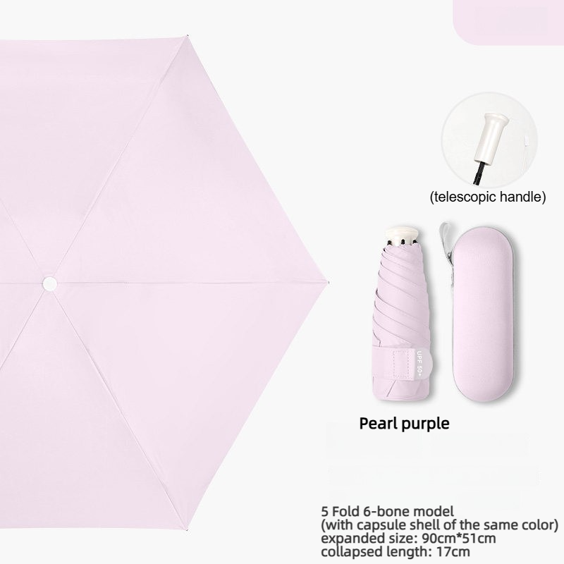 Retractable Handle Pearl Purple +Capsule Shell