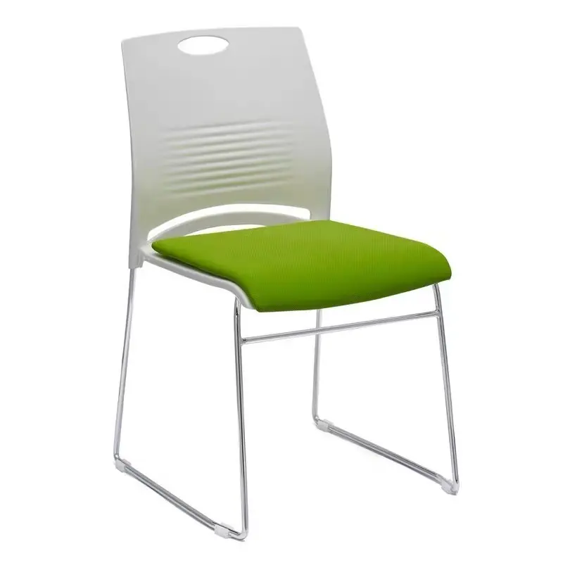 Silla de conferencia de entrenamiento apilable, sillón sencillo para personal de oficina, mesa de negocios, sin brazos, para sala de conferencias y oficina
