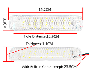 4 पंक्ति 36 बीड हाई लाइट वाली कार इंटीरियर लाइट के साथ बड़े स्विच 12 वी 85 वी अल्ट्रा पतली मिनी रीडिंग लैंप - Product Image 5