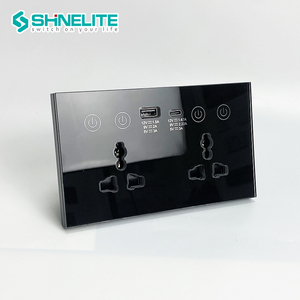 SHINELITE 2025智能双插座，带USB + C型端口高科技插座 - Product Image 1