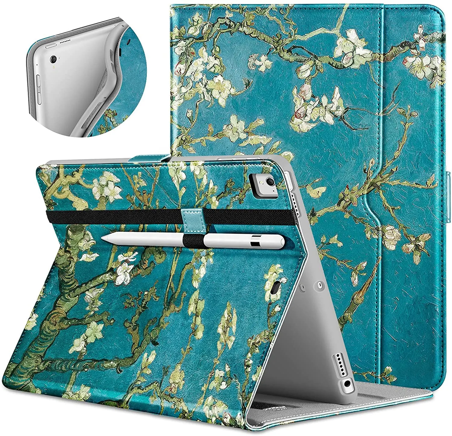 Auto Sleep Wake With Pencil Holder PU Leather Smart Cover For iPad 9.7 6th 5th Generation Case