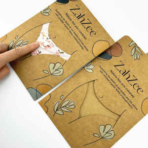 Free Sample Custom Cardboard Box Package Envelope Panties Women'<strong>s</strong> Cotton Underwear with Packaging