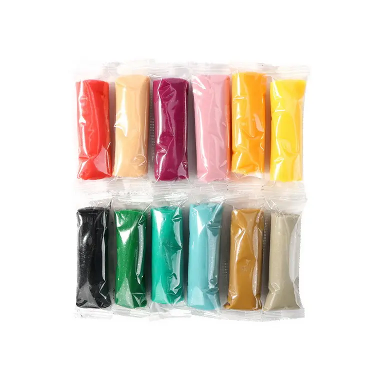 Kinderen Gekleurde Klei Speelgoed 24 Kleur Plasticine Diy Handgemaakte Floor Stand Populaire 20G Snoep Verpakking Groothandel