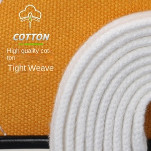 Dây giày vải đơn hai lớp bông đen trắng phẳng dày Giày Sneaker - Product Image 4