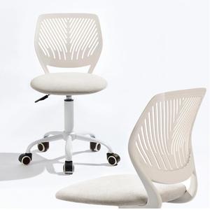 Luxury Classic Beige Home Office Chair Middle Back Style Swivel Rotating Design Mesh Chair for <strong>Computer</strong> Use - Product Image 2