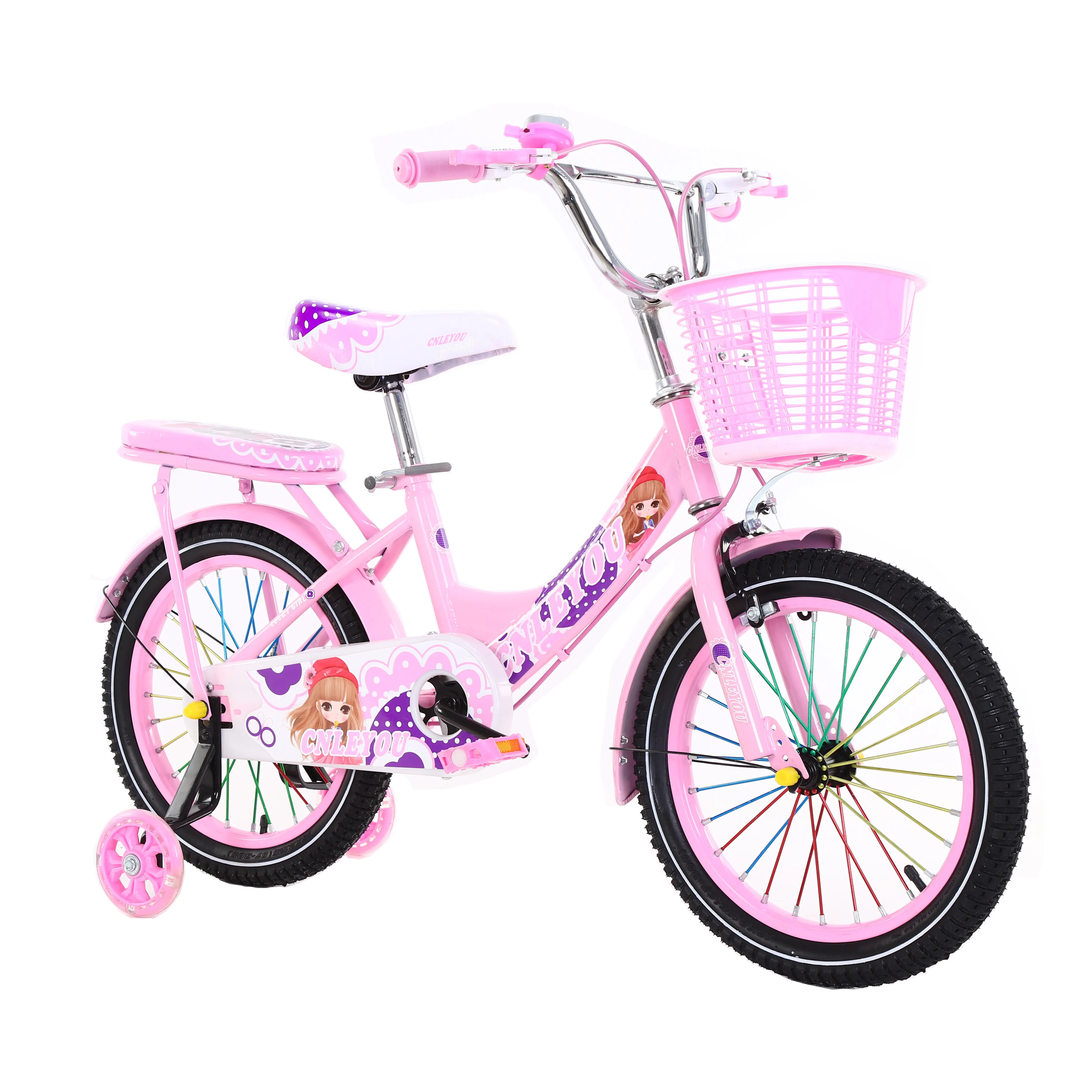 Leyou enfants vélo cadre en acier à haute teneur en carbone enfants vélo 12/14/26/18/20 pouces pour fille rose vélo