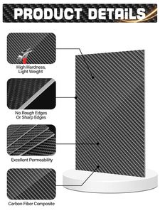 Sợi Carbon tấm 100% 3K sợi carbon Laminate tấm Twill dệt Matt bề mặt bảng điều khiển tấm 0.5-80mm Độ dày - Product Image 3