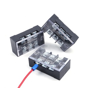 TB2503 25A 3P Pre Insulated Double Row <strong>Fixed</strong> Electrical Connectors Cable Screw Electric Barrier Strip <strong>Block</strong> TB <strong>Terminal</strong> <strong>Block</strong> - Product Image 1