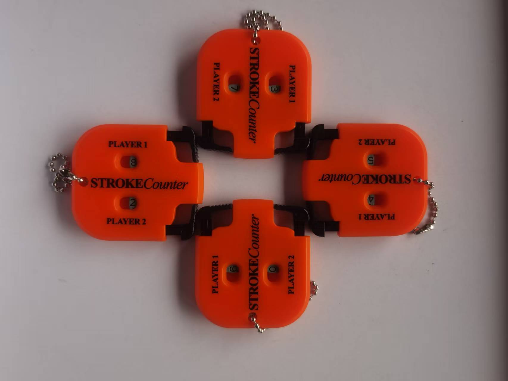 Chaîne de perles suspendues orange