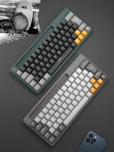 Teclado mecánico para juegos de tres modos personalizado de fábrica 60%, 68 teclas de color con cable, 2,4g, Bluetooth, trimodo, nueva interfaz USB, tecla - Product Image 6