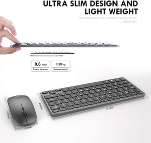 Teclado y ratón inalámbricos ergonómicos para ordenador de oficina de 2,4G, combos de ratón y teclado personalizados para ordenador PC - Product Image 4
