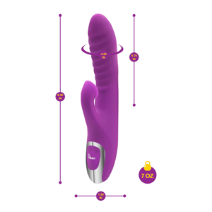 TD Viben Frenzy Rabbit <strong>Vibe</strong> with Clit Suction USB Powered G-Spot and Vaginal Vibrators Berry Color - Product Image 4