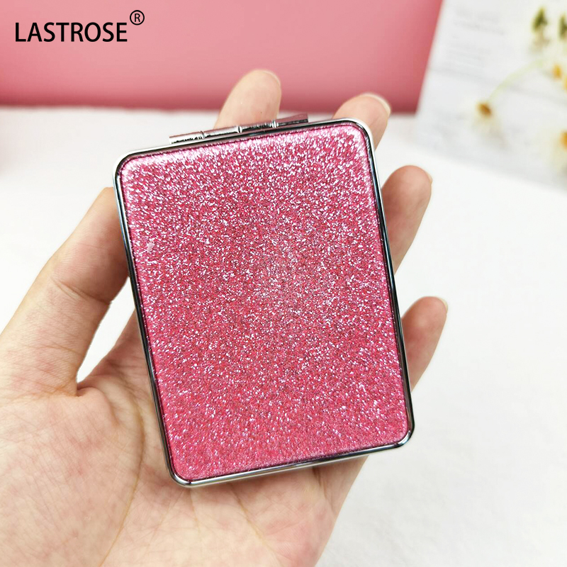 6*8cm hot pink glitter rectangle mirror