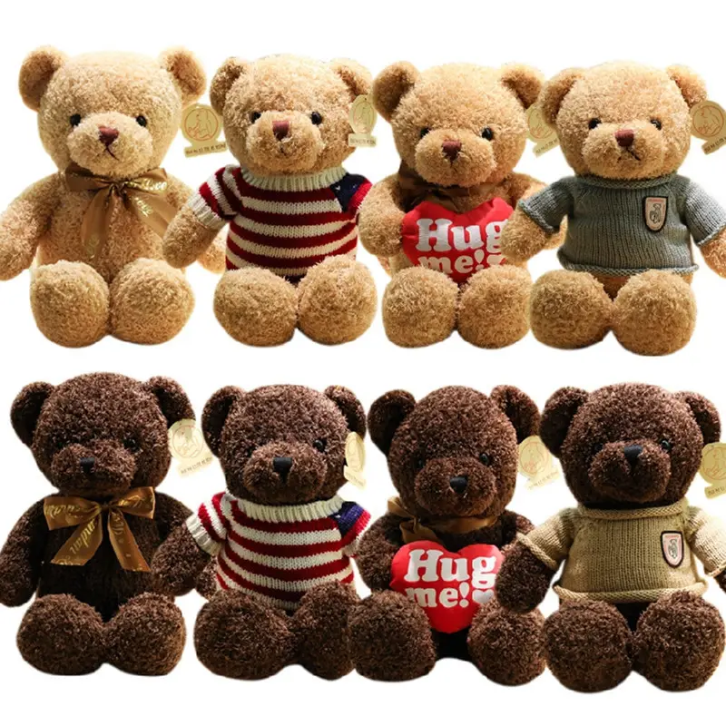 Venta al por mayor de 30cm de peluche y Peluche de animales de peluche juguetes de peluche personalizados oso de peluche de juguete personalizado
