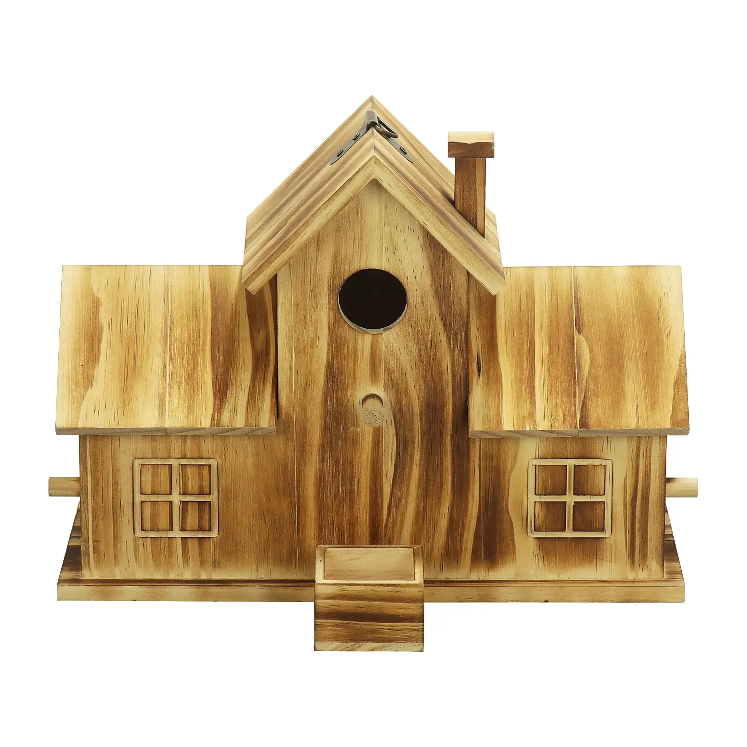 Cabanes à oiseaux en bois naturel pour l'extérieur avec perche Finch Bluebird Cardinals Nichoirs suspendus