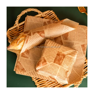 <span class=keywords><strong>35gsm</strong></span> 20x 30cmハンバーガー紙レストラン食品包装用オイルプルーフ印刷紙シングルサイドコーティング付き