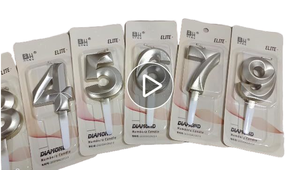 KLS nhà máy 3D vàng kỹ thuật số bánh sinh nhật số nến lễ hội sáng tạo cho trẻ em người lớn không khói năm mới - Product Image 4