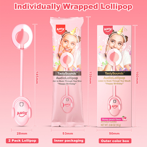Amos tastisounds kẹo tùy chỉnh kẹo ngọt và Kẹo Kẹo lollipops hình trái cây cứng pop âm thanh âm nhạc <span class=keywords><strong>Lollipop</strong></span> - Product Image 2