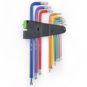 9 adet L şekli sabotaj dayanıklı bağlantı elemanları için renkli ekstra uzun kol torx anahtarları torx allen anahtarı anahtarı seti - Product Image 3