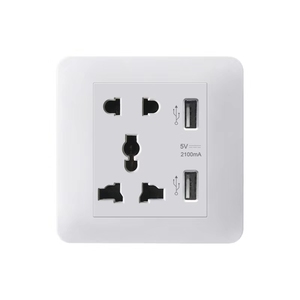 Toma de corriente Universal, enchufe múltiple, enchufe eléctrico, 5 pines, con USB Dual - Product Image 1