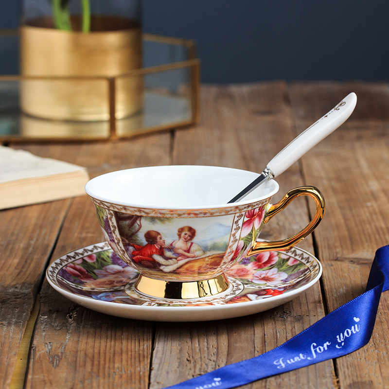 Zogifts ชุดแก้วกาแฟสไตล์อาหรับถ้วยแบบตุรกีหรูหราสำหรับงานแต่งงานชา