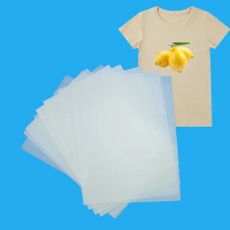 A4 DTF हस्तांतरण फिल्म कागज एकल पक्षीय गर्मी हस्तांतरण पीईटी चादरें के लिए टी-शर्ट कपड़ा Dtf मुद्रण के लिए डिजिटल इंकजेट प्रिंटर
