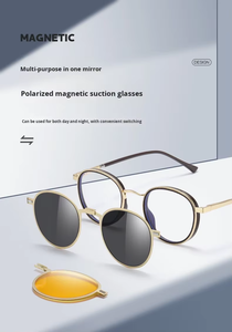 Của nam giới phân cực gấp từ Snap-On Kính mát với được xây dựng trong cận thị chỉnh ống kính và ba-trong-một thiết kế. - Product Image 3