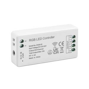 RGB LED контроллер 12A 3 канала диммер с 2,4G радиочастотный беспроводной полный сенсорный пульт дистанционного управления для PWM цвет COB DC 12V 24V - Product Image 1