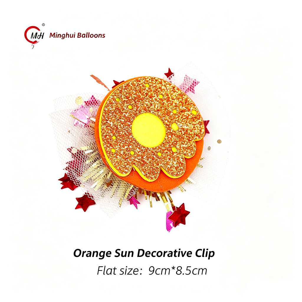 Clip décoratif soleil orange