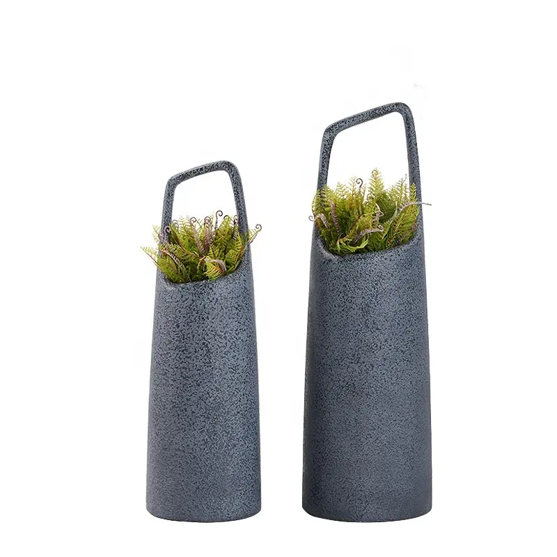 Vasos para plantas, vasos de flores para plantador de jardim, vasos de flores em fibra de vidro