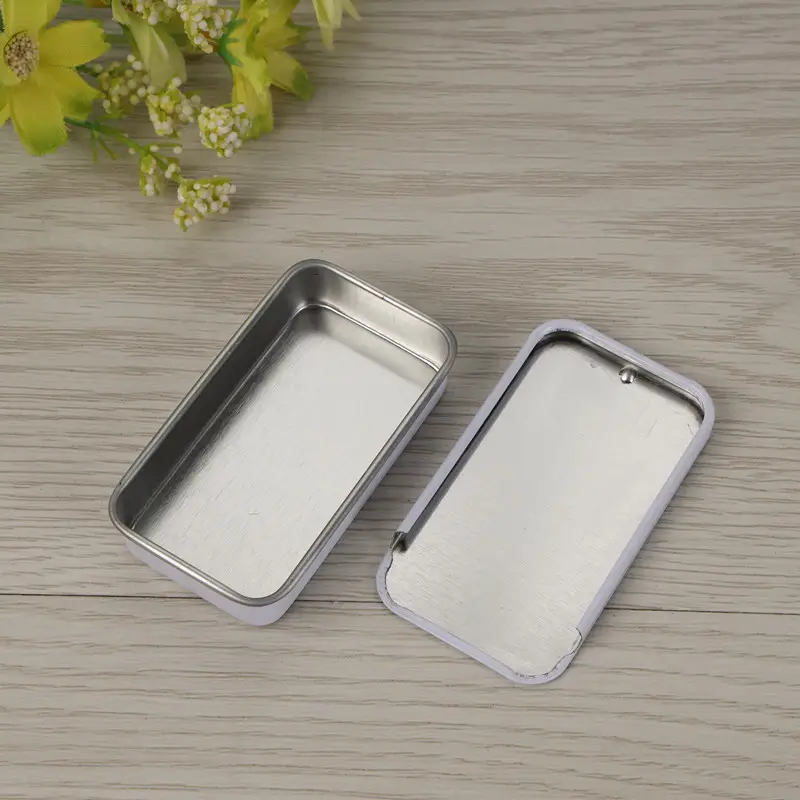 60x34x12mm sliding tin box for 10-12g solid perfume lip balm packing box