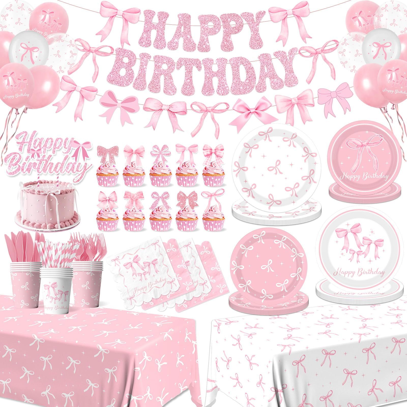 Set Tema Fiocco Rosa