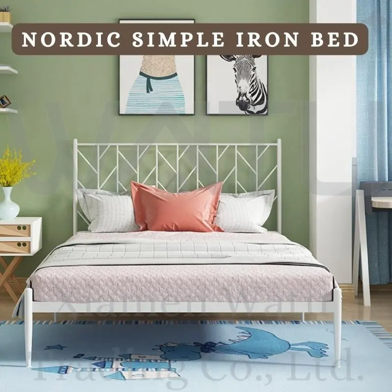 Grote Lager Low-Key Connotatie Eenvoudig Te Installeren Draagbare Eenvoudige Nordic Japanse Stijl Dubbel Roestvrijstalen Bed