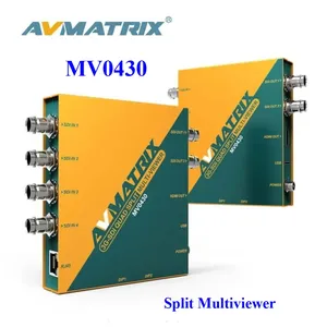 AVMATRIX MV04304-Chanel 3G-SDI Quad Split Multiviewer Video Switcher for SDI Monitor 11出力フォーマットEasy Control DIP Switch - Product Image 2