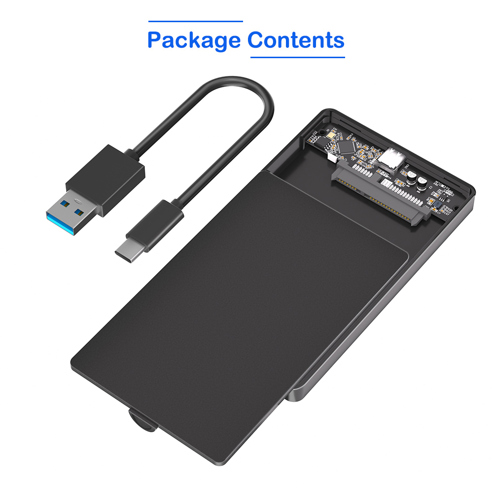 Noir --- USB 3.1Type-C vers SATA 2.5