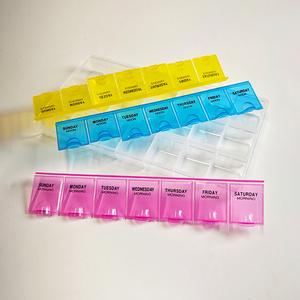 Bán buôn lớn y học lưu trữ Organizer container trường hợp <span class=keywords><strong>7</strong></span> ngày 28 ngăn <span class=keywords><strong>Pill</strong></span> Hộp 21 ngăn làm bằng PP ABS chất liệu - Product Image 5