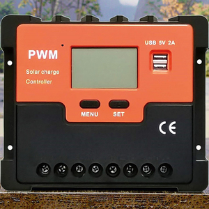 12 В/24 В/36 В/48 В автоматический PWM 50A 60A 80A 100A Солнечный контроллер с амперным дисплеем и двойным выходом USB - Product Image 1