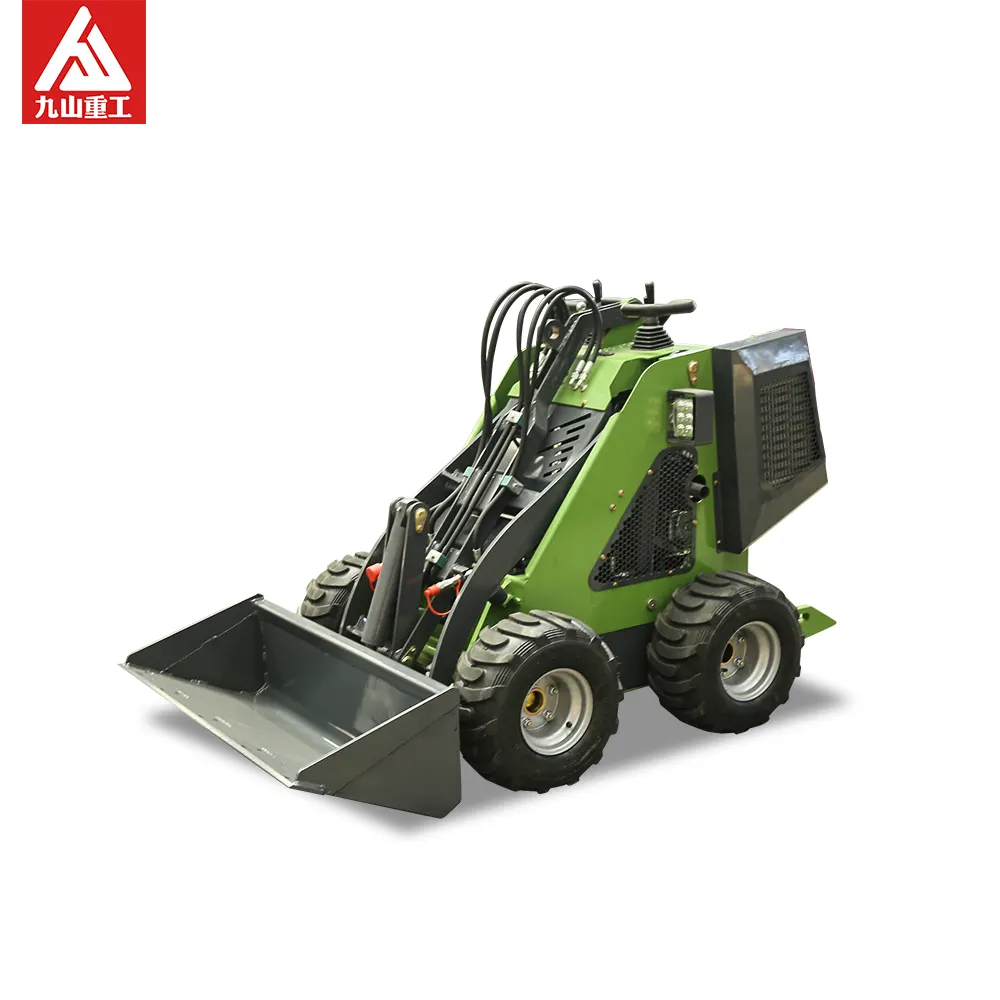 Jss320 Front End più piccolo 300kg 0.3ton Stand On agricoltura giardino secchio compatto Mini Skid Steer Loader