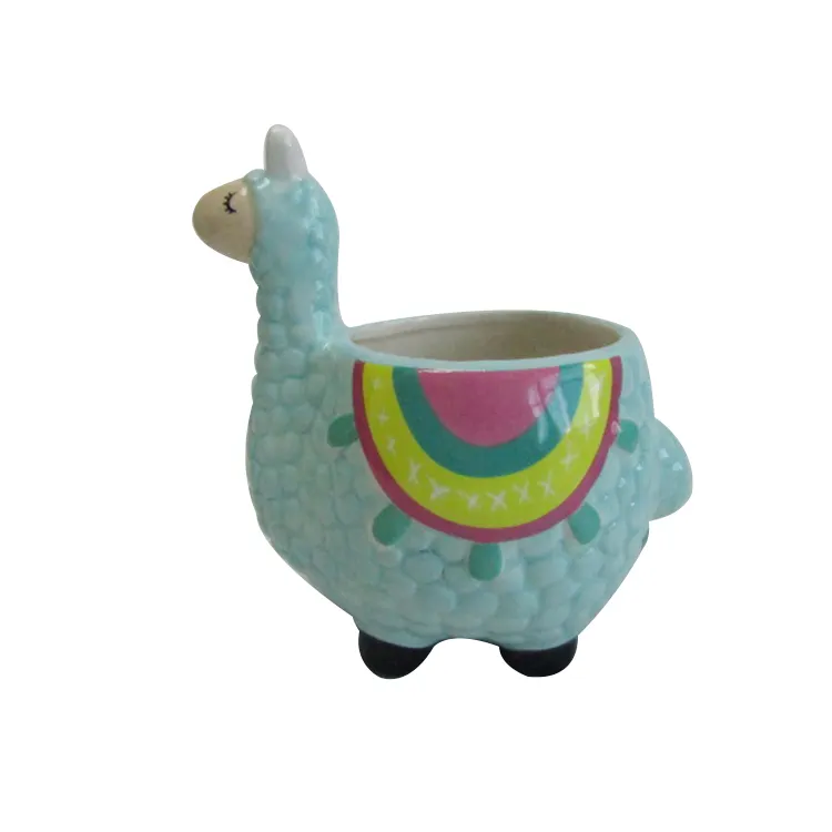 ยอดนิยมที่มีสีสัน Alpaca CUSTOM กาแฟแก้วเซรามิค