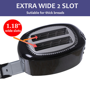 Nordic Colorful <strong>Temperature</strong> <strong>Control</strong> Toast Smart Automatic Multi Use Toaster Camping 2 Slice Bread With Stainless Steel Panel - Product Image 5