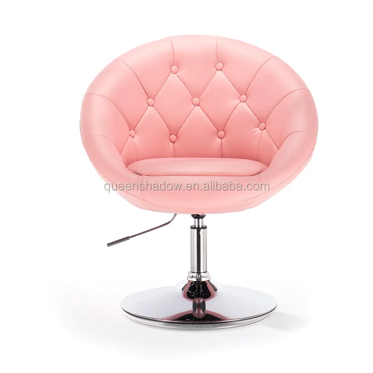 Silla de salón de belleza rosa para salón de belleza, silla barata de fábrica para salón de peluquería y recepción
