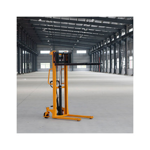 Haizhili 1 T 1.6m中国手動パレットスタッカー1トン油圧手動ハンドポータブルスタッカーフォークリフトスタッカーリクレーマー販売 - Product Image 1