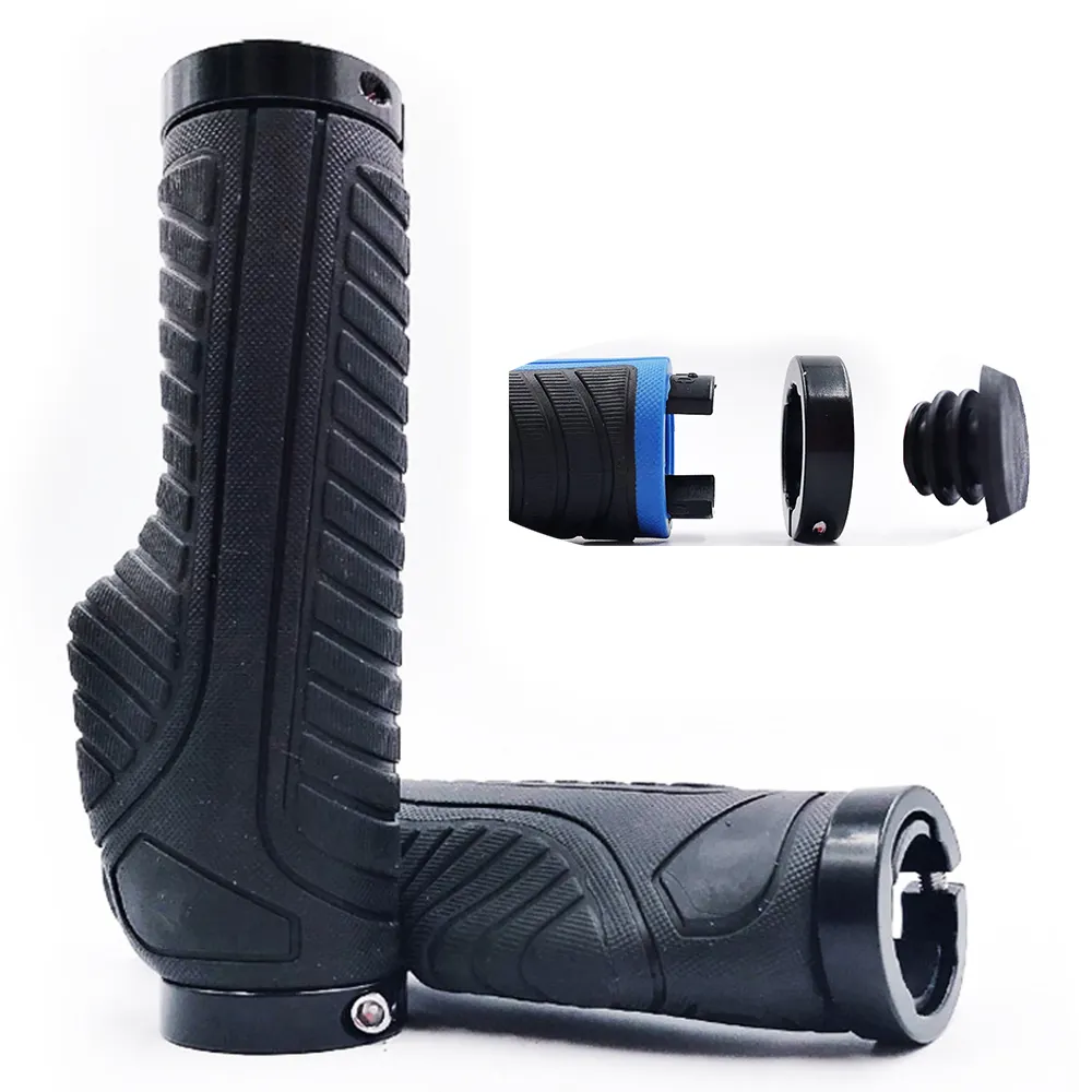 Chống Trượt Hấp Thụ Sốc Xe Đạp Xe Đạp Handlebar Grips Đôi Khóa Bar End Bike Xử Lý Bar Grip Phụ Tùng Xe Đạp