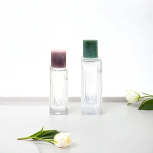 Vuoto chiaro rettangolo piatto a forma quadrata atomizzatore bottiglia di olio essenziale contenitore cosmetico 100ml bottiglie di profumo