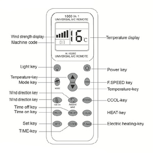 Universal K-1028E Wireless Air Condition Remote 1000 in 1 AC Digital LCD Remote <strong>Control</strong> for Air Conditioning - Product Image 4