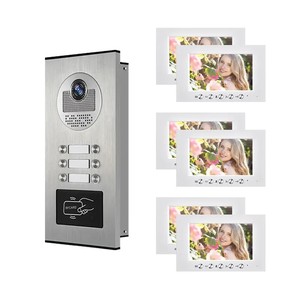 MingKe 888-Kit IP55 Waterproof and Dustproof 6 Units Video Door Phone <strong>Intercom</strong> <strong>System</strong> for <strong>Multi</strong> Apartment Video Door Phone - Product Image 4
