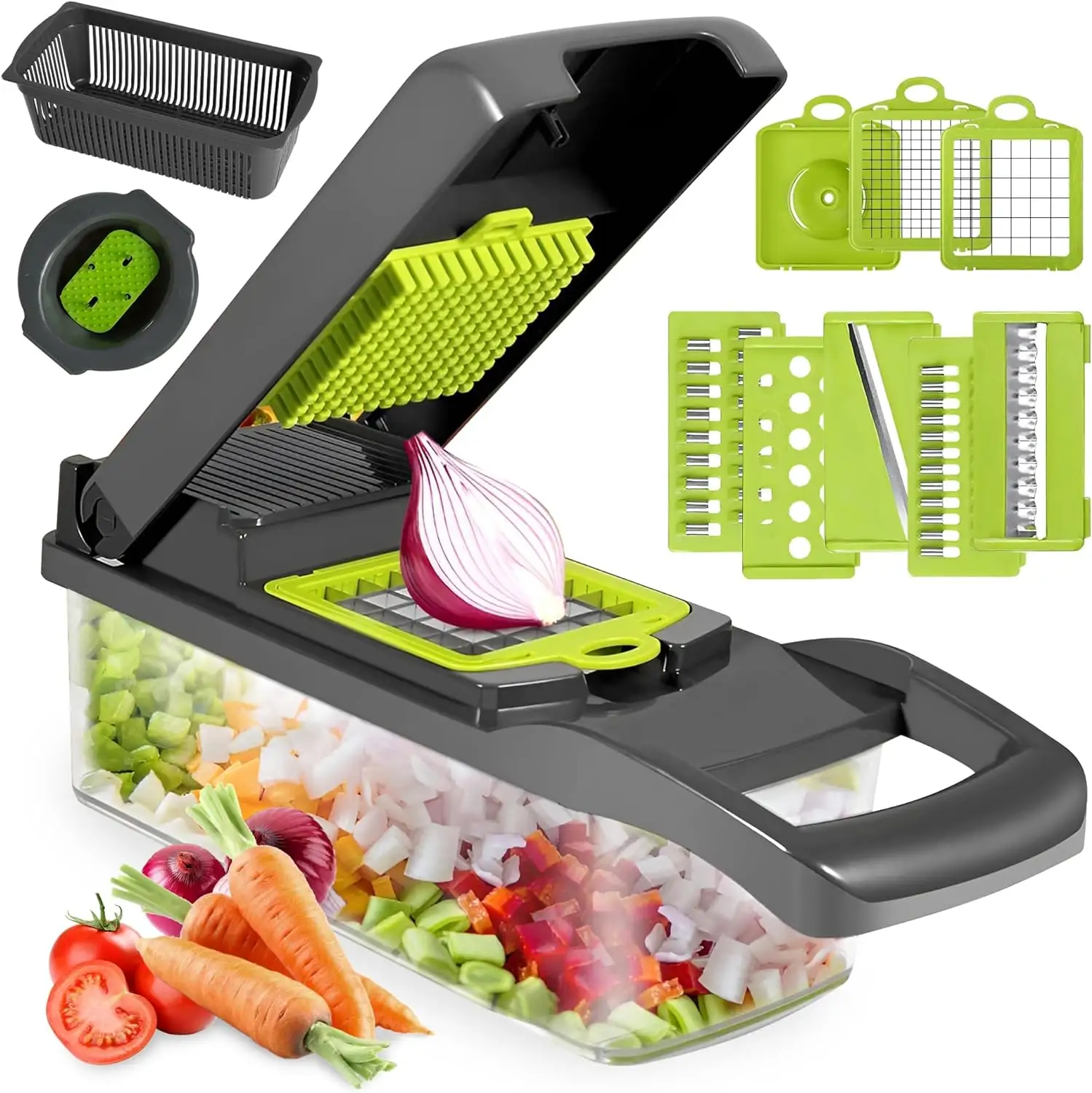 Multifunctionele Fruit Groentesnijder Ui Chopper 12 In 1 Manuele Mandoline Fruit Groentesnijder Keuken Groente Chopper