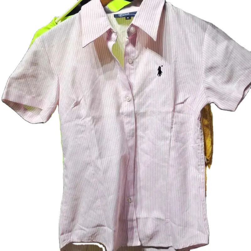Usado homem t-shirts em fardos parcimônia masculino mangas curtas moda camisas polo atacado segunda mão adulto carrinho colarinho camisas