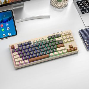 Producto más vendido Teclado mecánico de computadora portátil ergonómico Teclado 2,4G Teclado 87 teclas Teclado retroiluminado RGB para juegos - Product Image 4